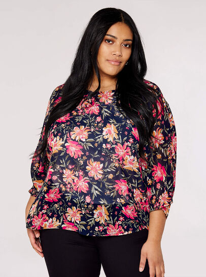Curve Vintage Floral Top