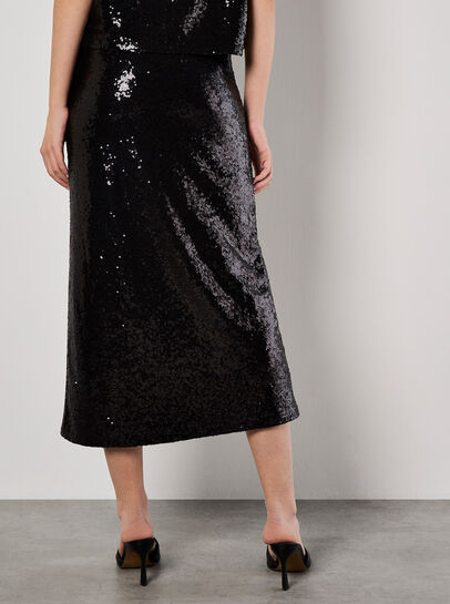 Sequin Bias Cut Midaxi Skirt
