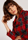Punk Check Button Dress, Red, large