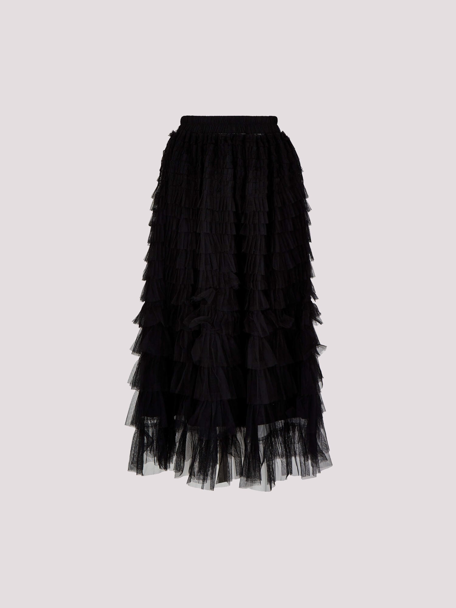 Tulle Ruffle Tiered Midi Skirt | Apricot Clothing