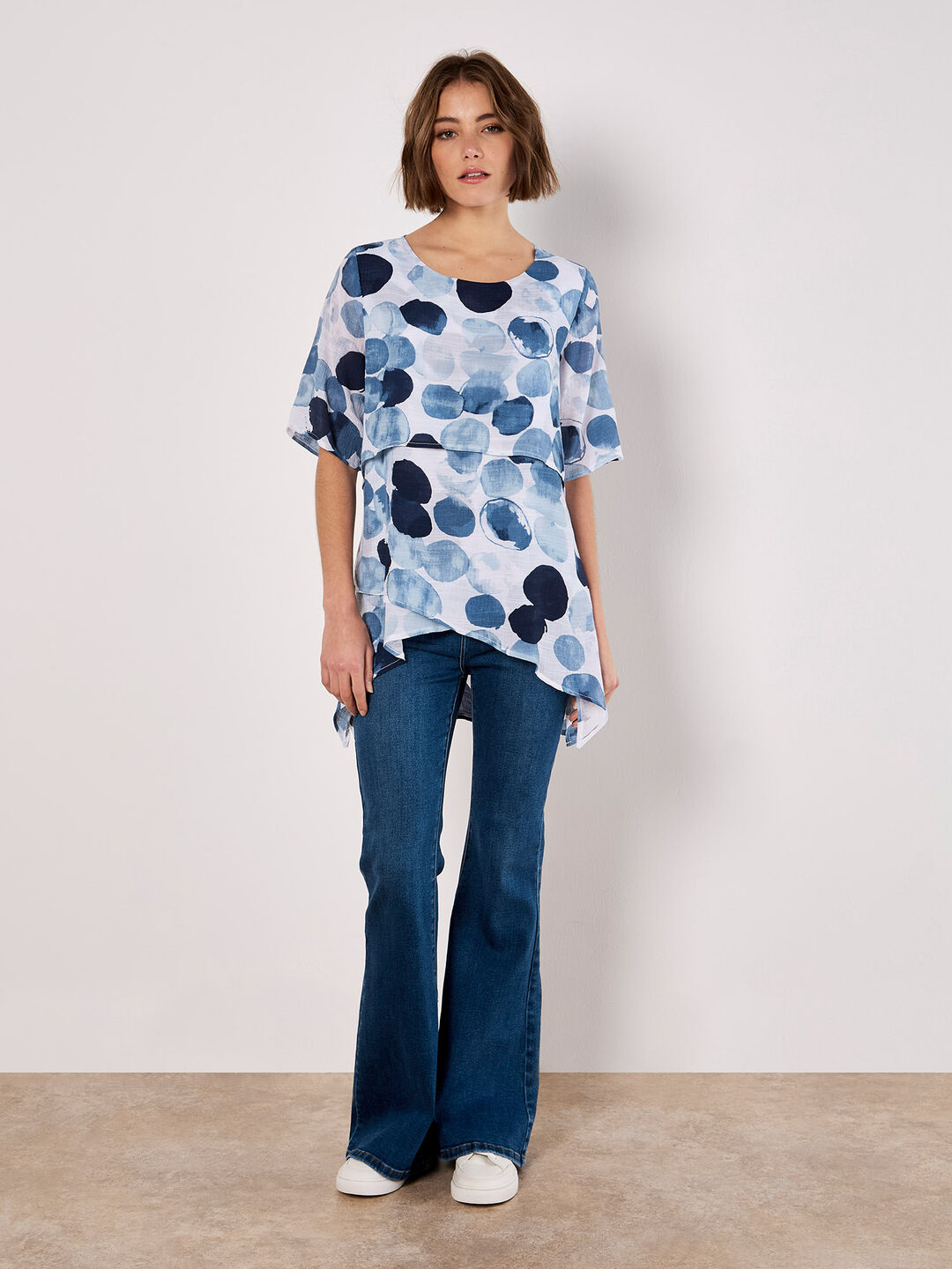 Paint Circles Oversized Tunic Top