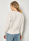 Waffle Rib Knit Soft Jumper, Stone, large