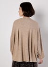 Honeycomb Knit Oversized Top, Stone, large