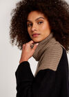 Turtleneck Knit Jumper, Brown, large