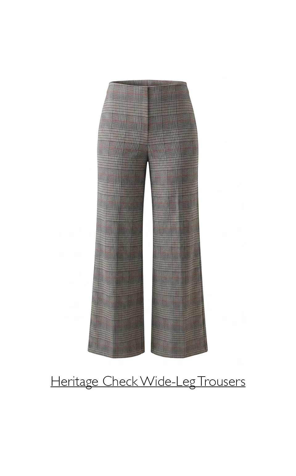 Heritage Check Wide-Leg Trousers