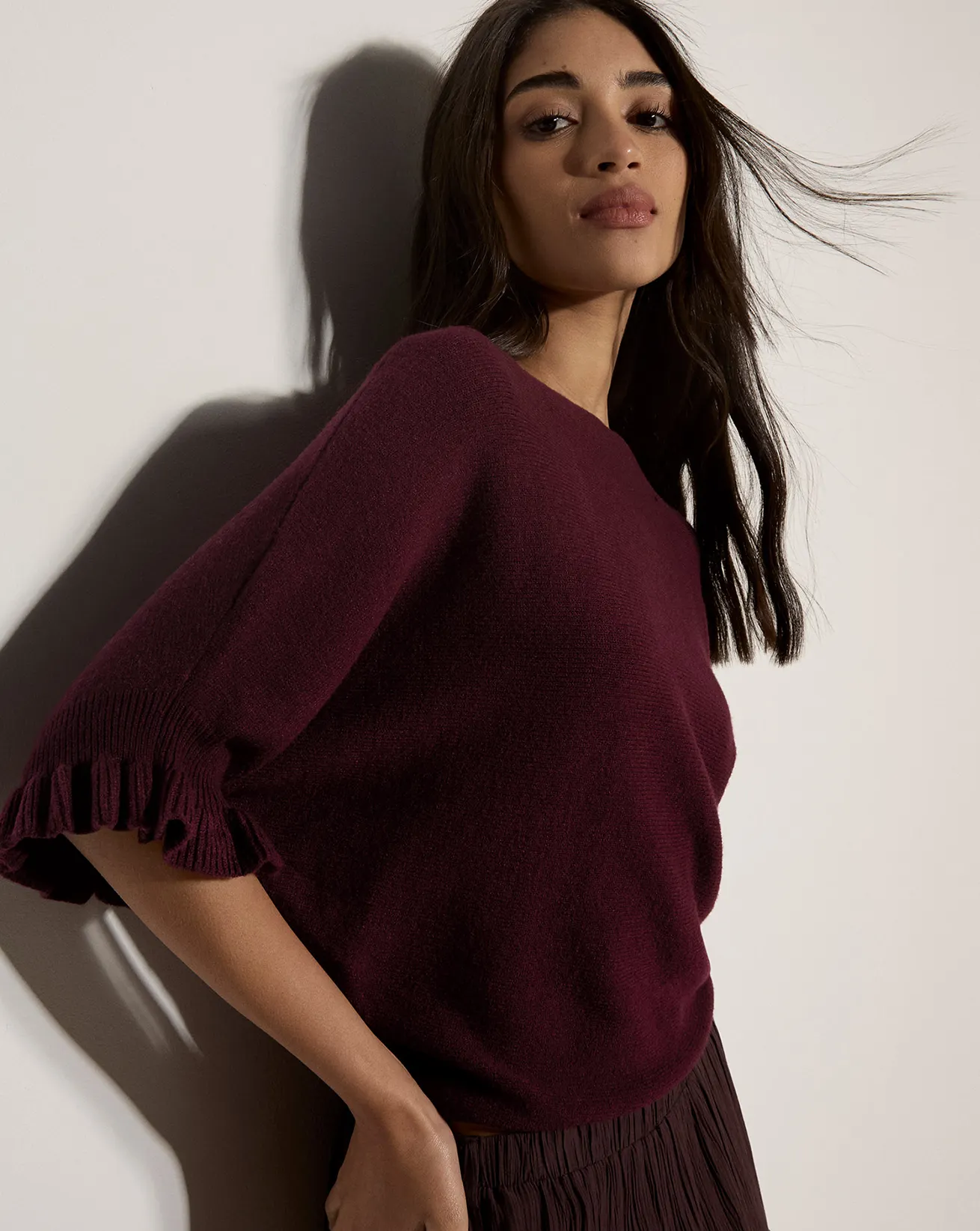 Soft Knit Batwing Top
