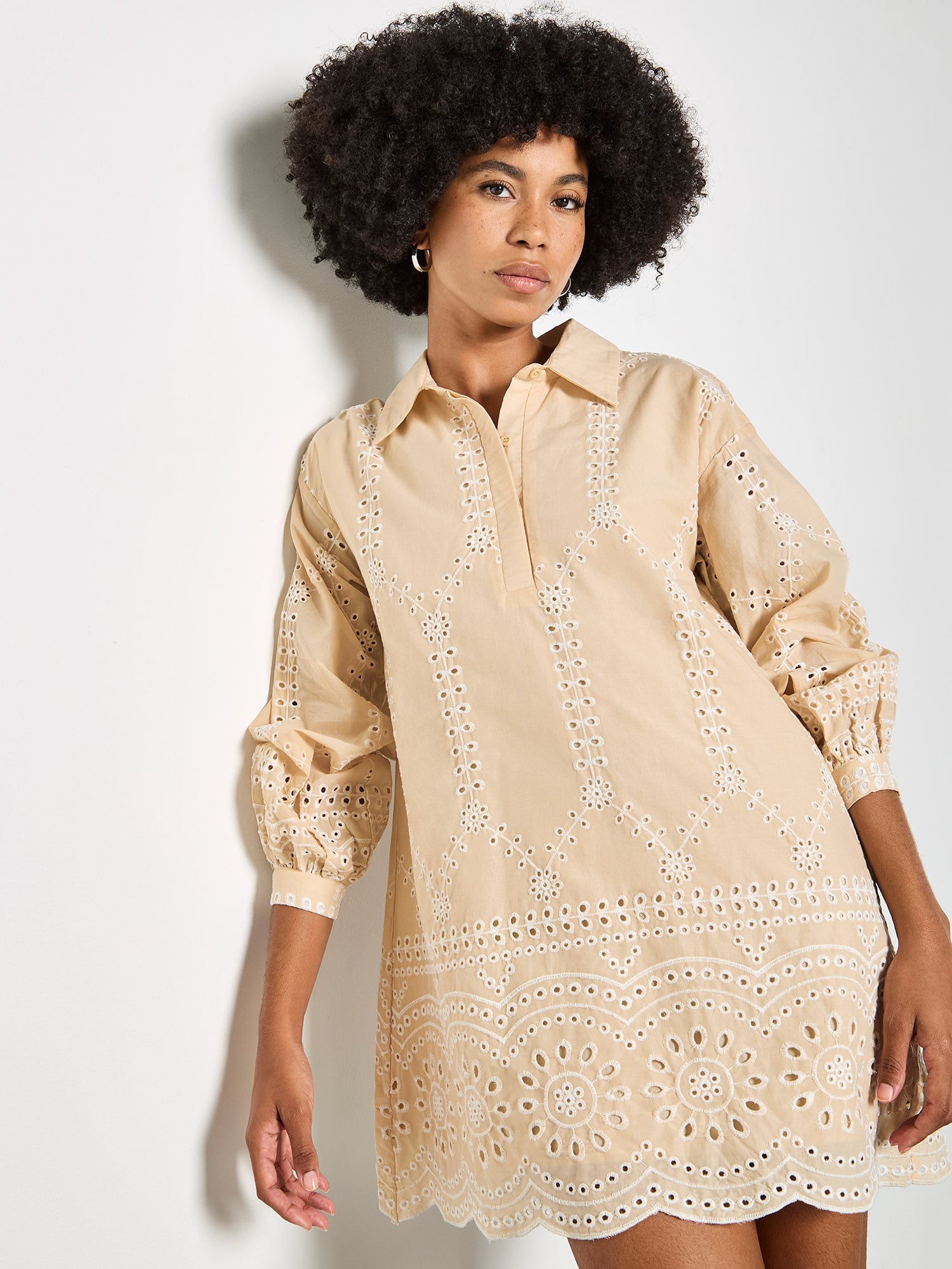 cream broderie anglaise dress Buy Yumi Cream Broderie Anglaise 100% Cotton Midi Dress With Split Hemline  from Next USA