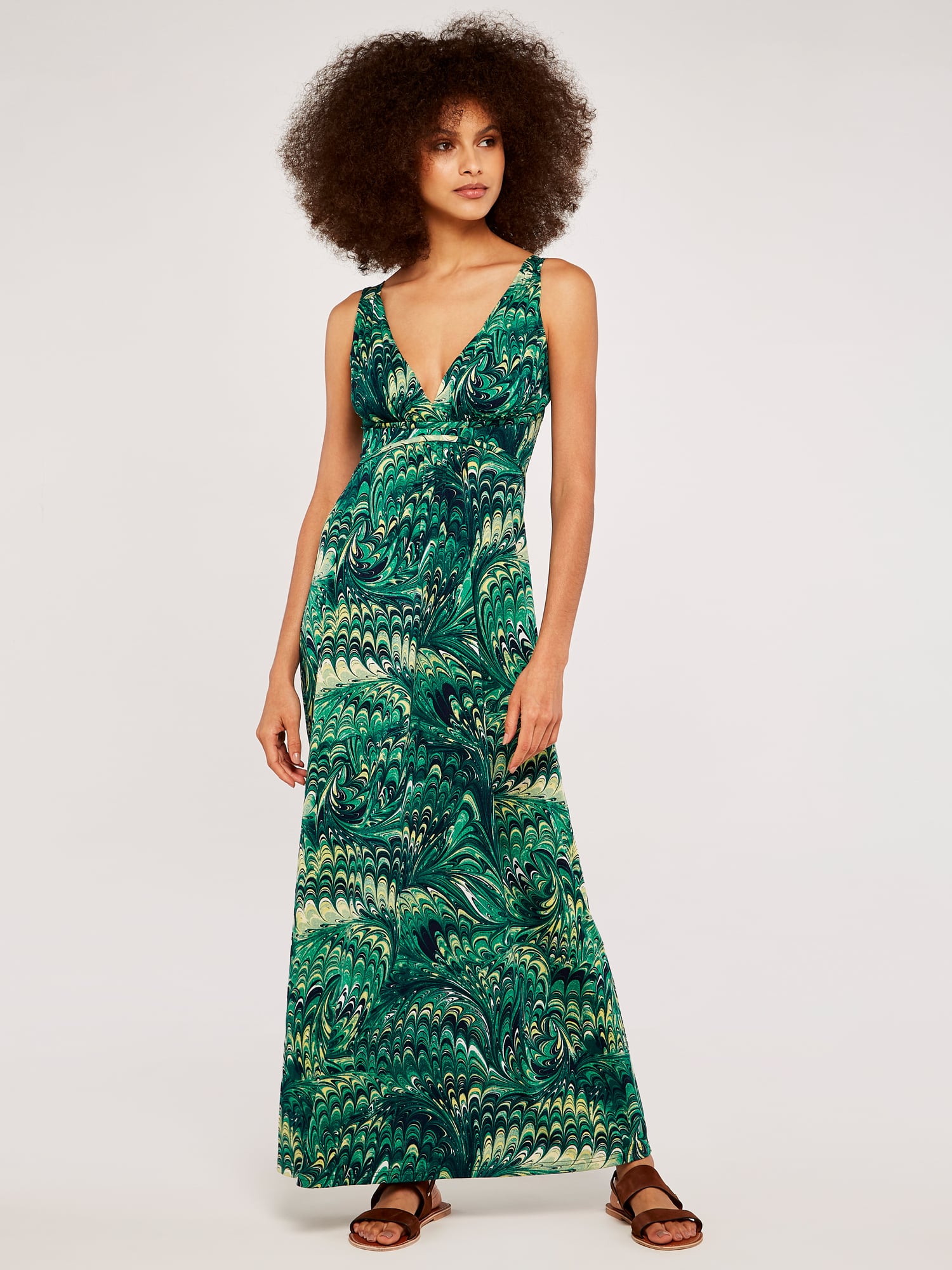 green marble dress Green Amara Marble Print Long Sleeve Dress
