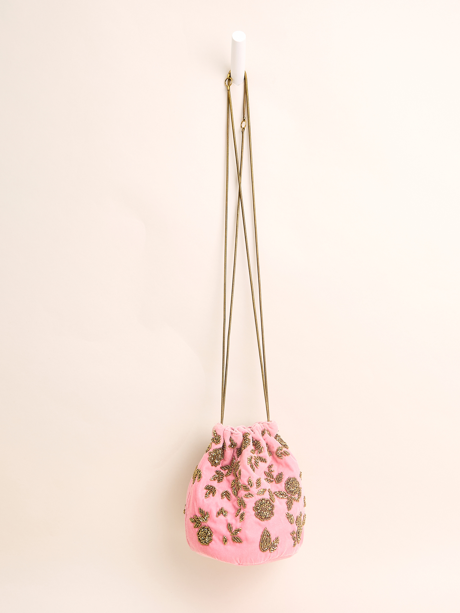 ★hai★ Little Velvet Bag Pink Twist Small velvet shoulder bag in pink - Dries Van Noten
