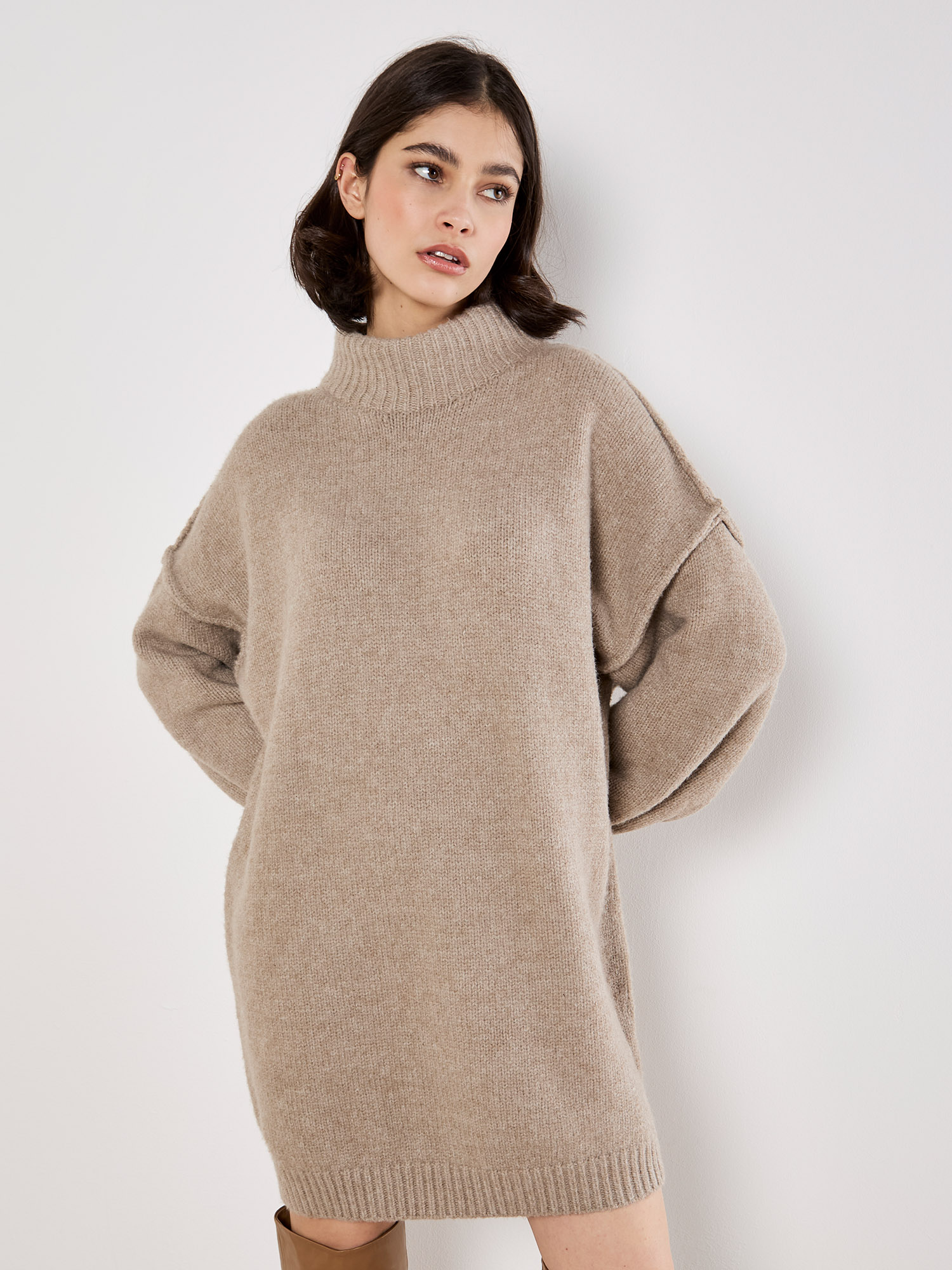 Robe 2 En 1 LMV "La Mode Est à Vous" - Taille 34 - Couleur écru - Coton/polyester - Occasion Très Bon état