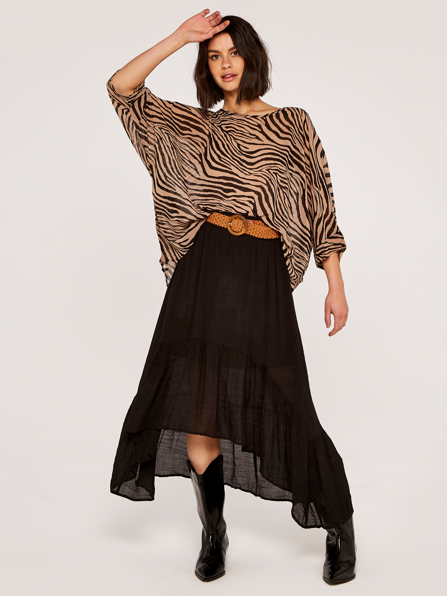 Britt Button Shark Hem Dress main image 1
