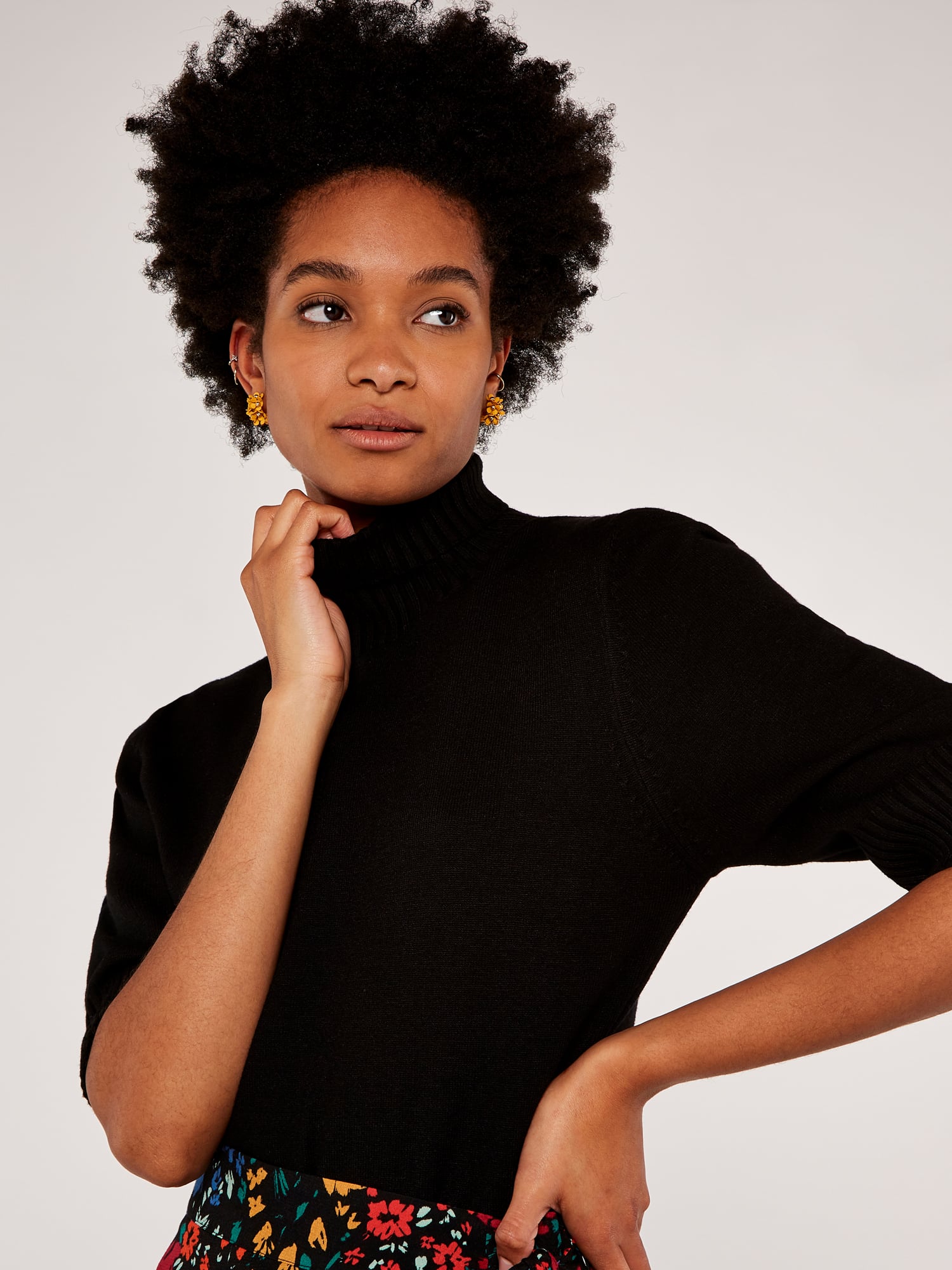 17390 Beige Turtle Neck Jumper