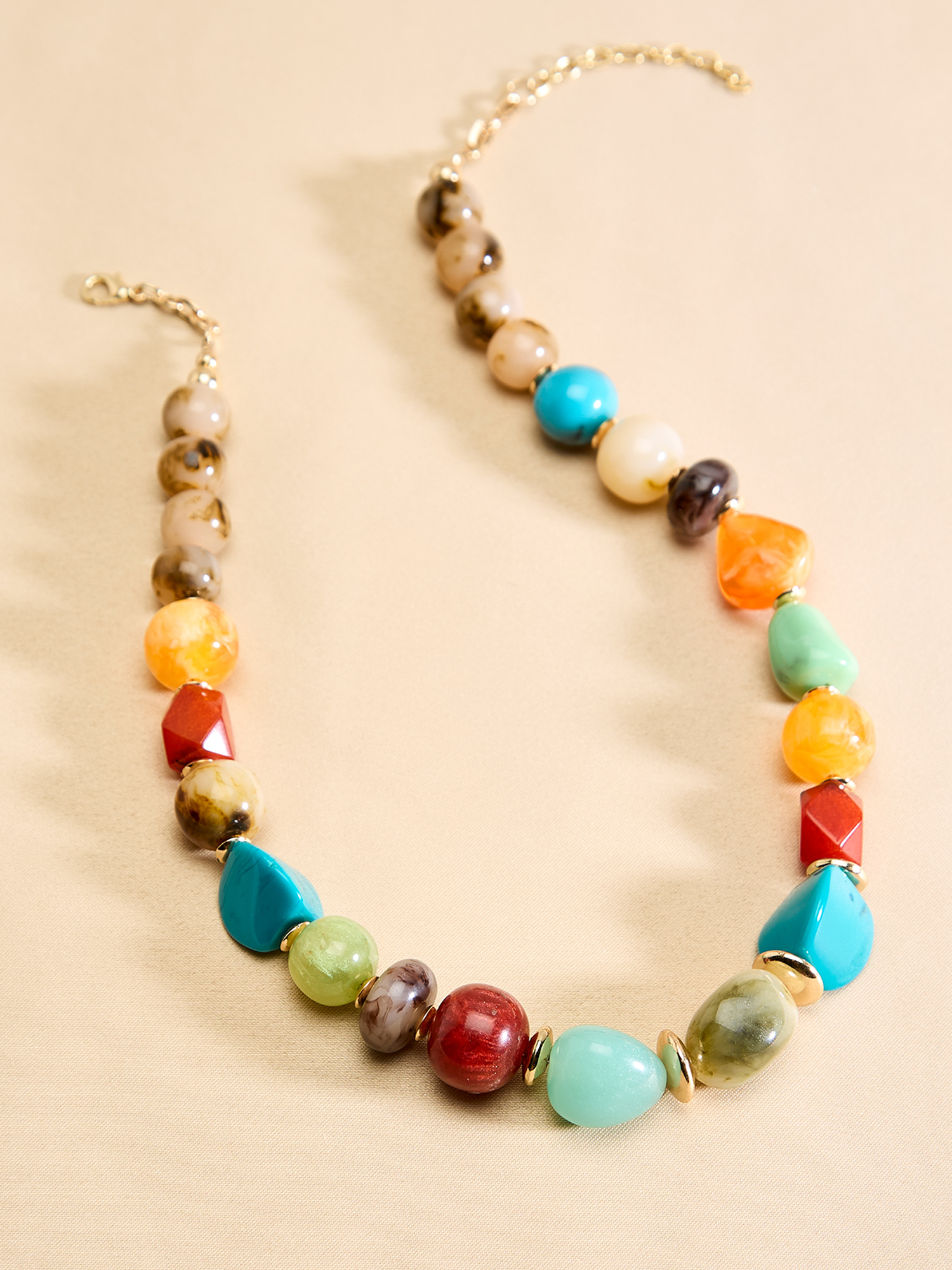 Collier long deux brins perles multicolores Chicos neuf avec étiquette