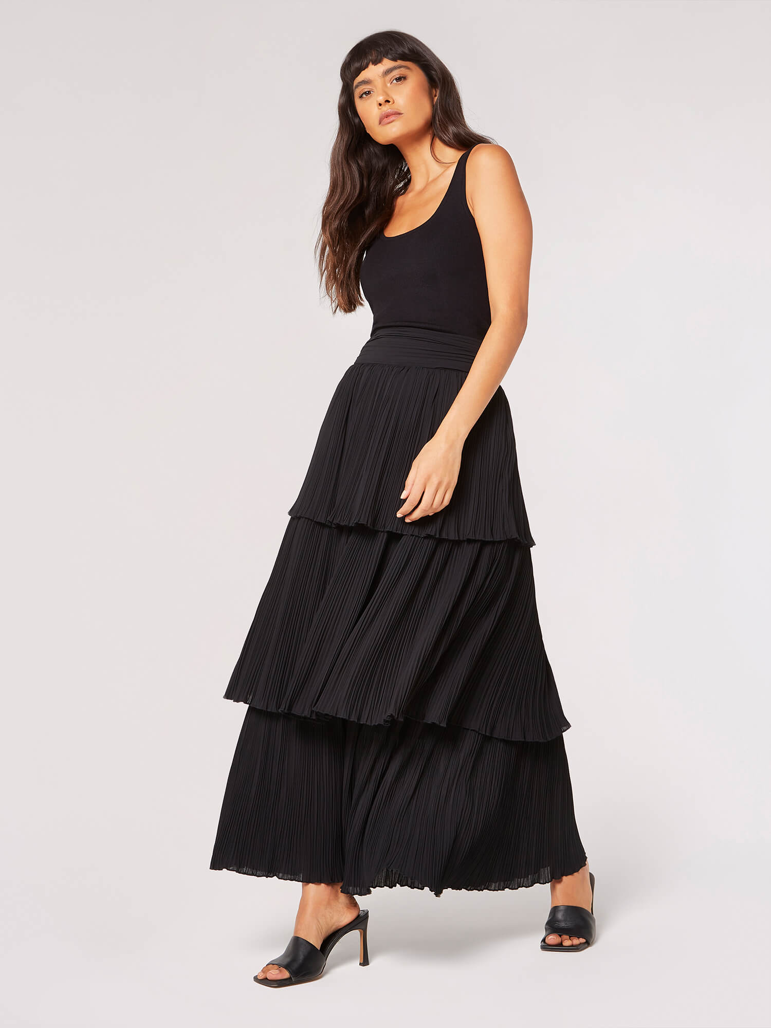 Pure Cotton Tiered Maxi Skirt